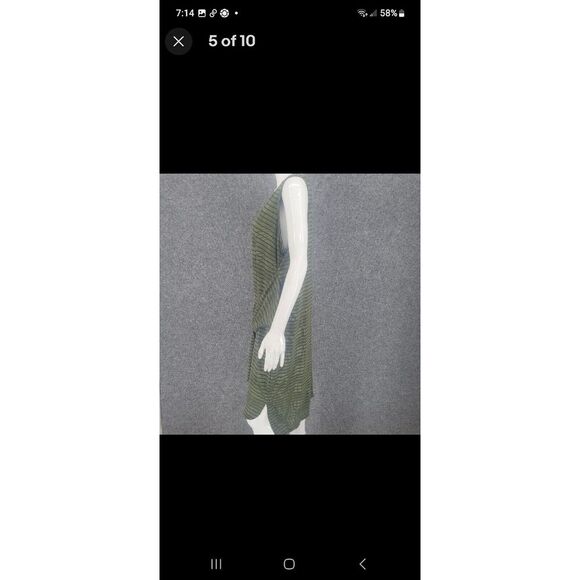 H by Halston green and black stripe dress,‎ size MP - Picture 8 of 8